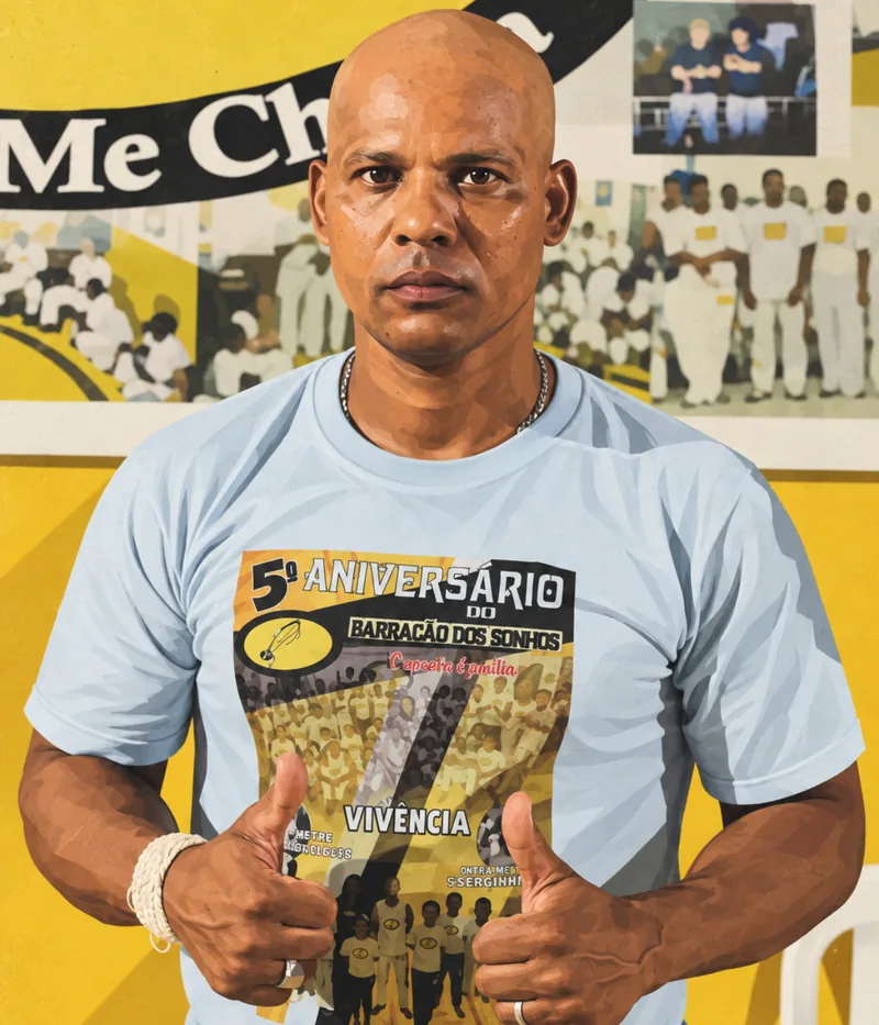 Retrato ilustrado de Mestre Navalha