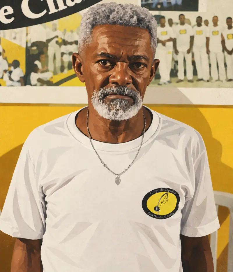 Retrato ilustrado de Mestre Tio Coqueiro